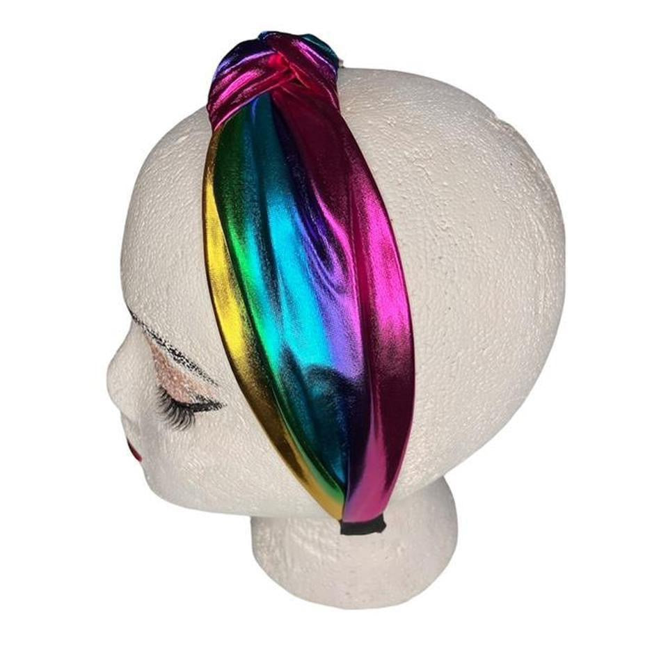 Rita Rainbow metallic  lamé headband