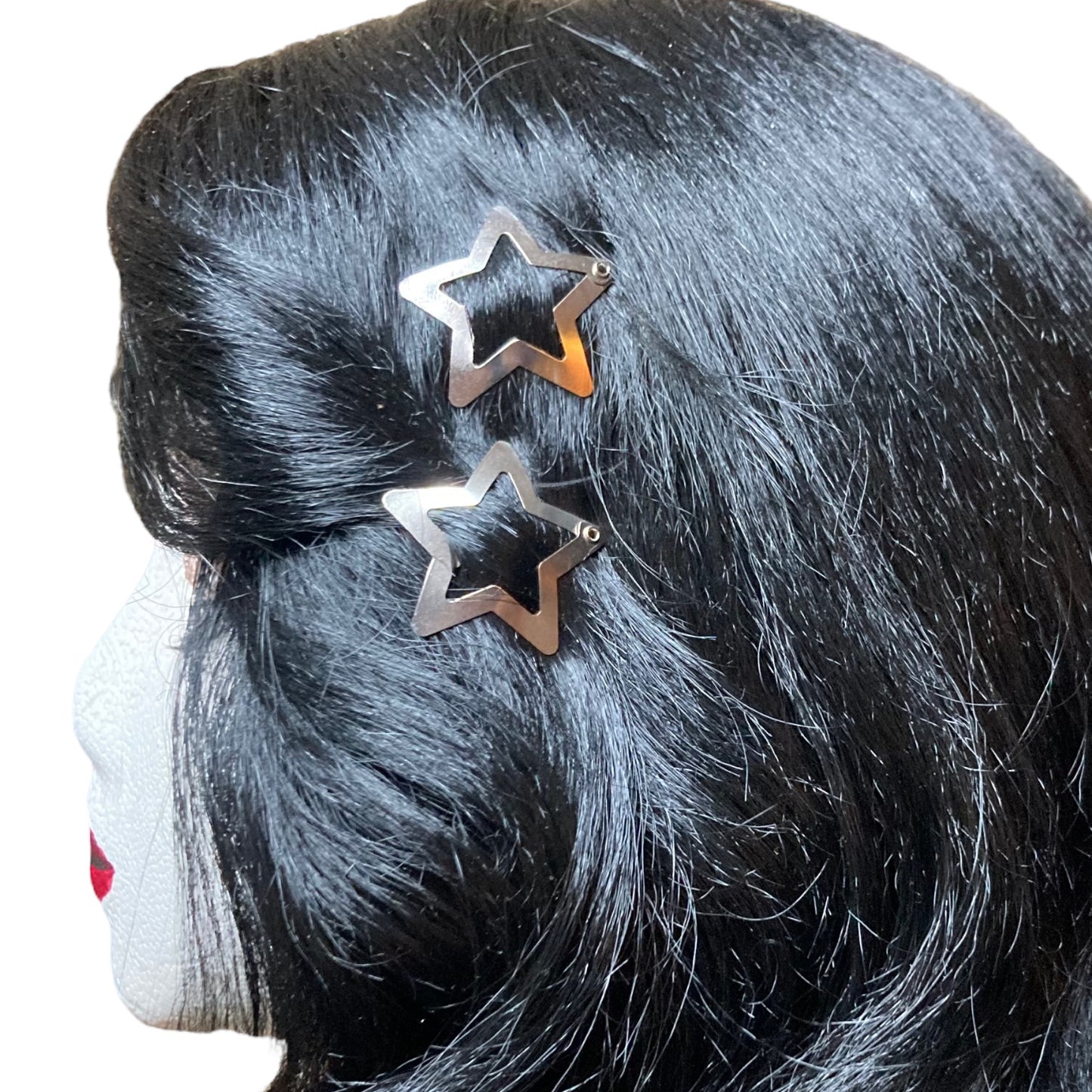 Little Star silver alloy hair clips