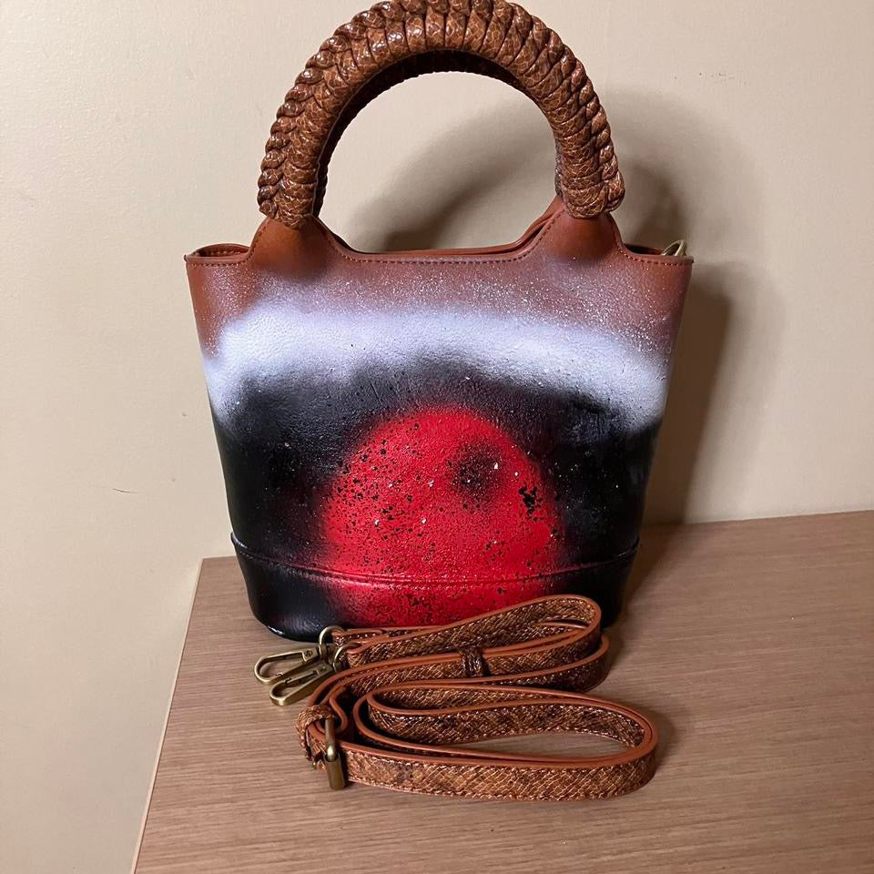 Magritte’s Sun Handpainted mini bag