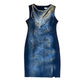 Handpainted Calvin Klein dress with chains, size 10