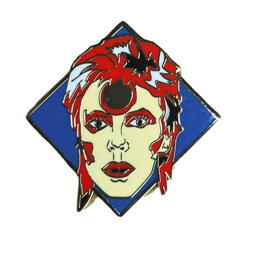 Ziggy Stardust hard enamel pin