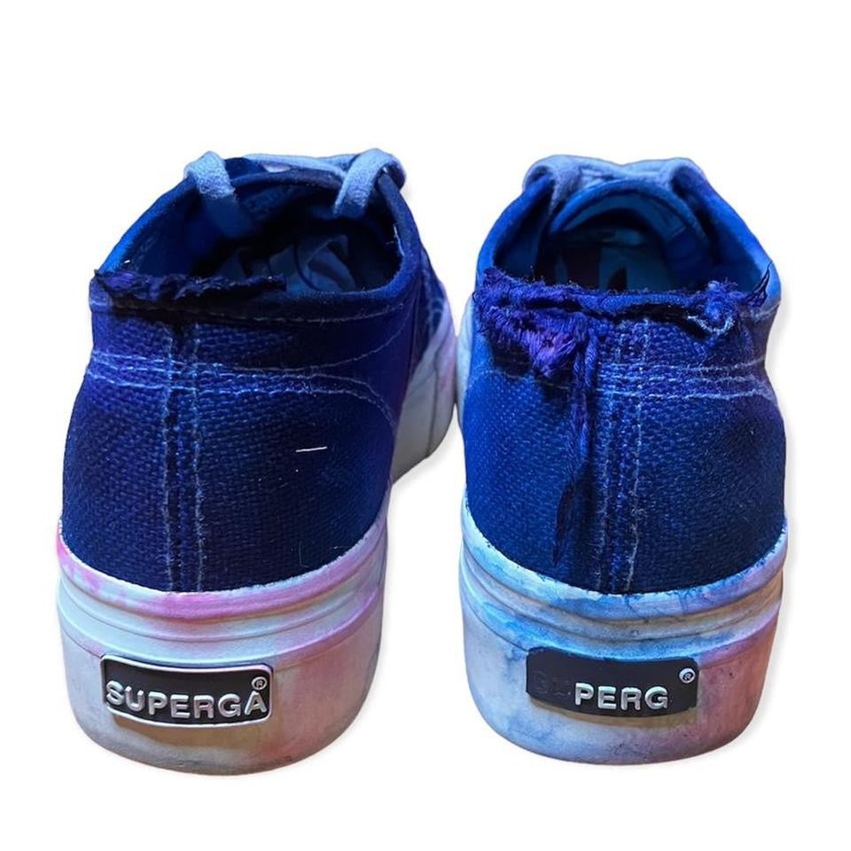 Blue Ruin reworked Superga sneakers, size 6